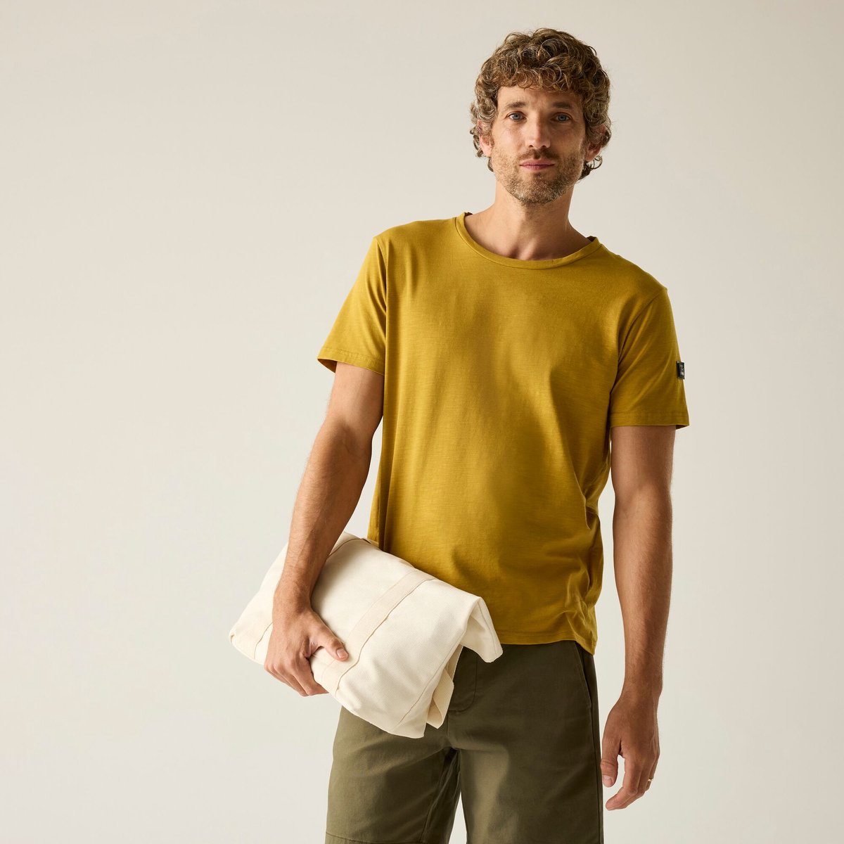 Finlo T-shirt met korte mouwen en logo voor heren Bruin