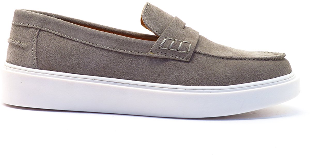Alberto Torresi Taupe beige suede instapper M078825 Antilope Beige