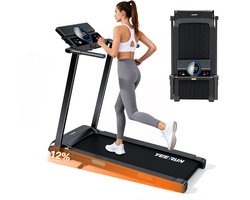 YEE RUN Elektrische Loopband - 1-8 km/u Snelheidsbereik - Met 12% Helling functie - 12 programma's - Treadmill voor thuis