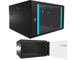 Extralink 6U 600x450 Rackkast 19" Wandkast Zwart Voor Netwerk- en Serverapparatuur