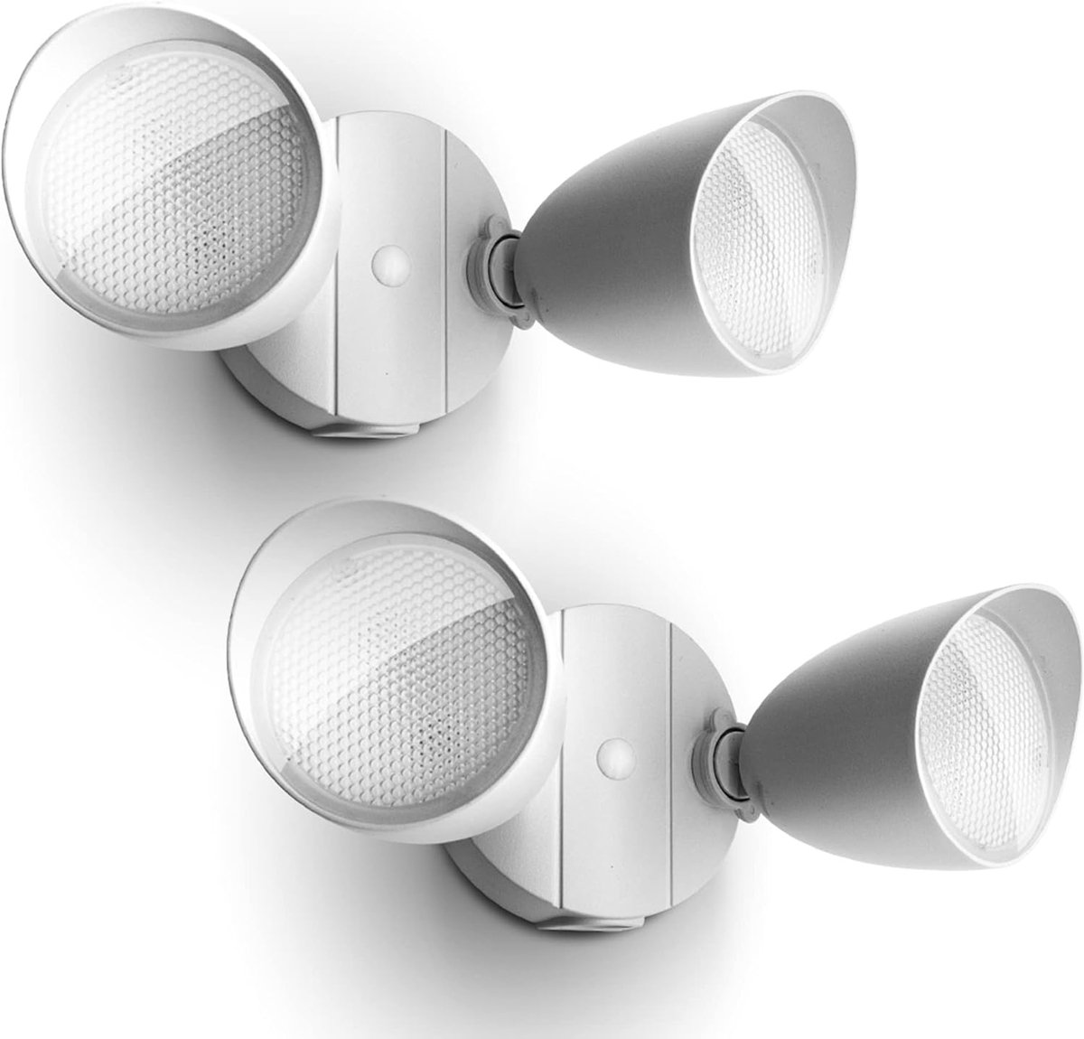 Dubbele LED Schijnwerper - Buitenlamp - Terras Verlichten - Instelbare Koppen - 2500 Lumen - Wit