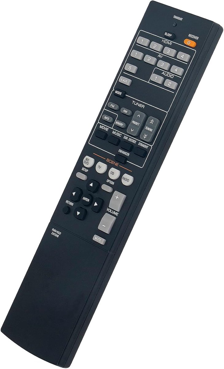 Vervangende Afstandsbediening - Universele Bediening - AV Ontvanger Bediening - Directe Werking - 21.5 x 5 x 1.5 cm - Zwart