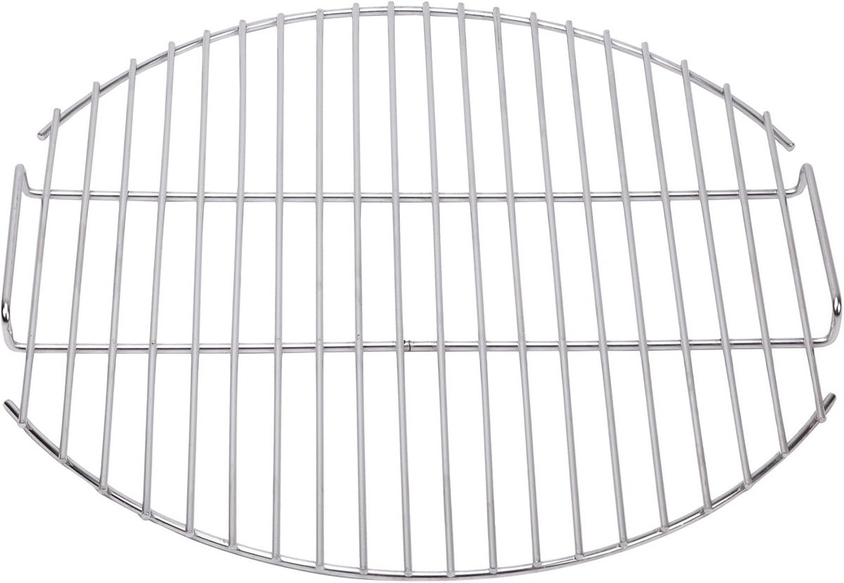 Grillrooster - Barbecue rooster - Buiten koken - Roestvrij staal - 47 cm rond - Zilver