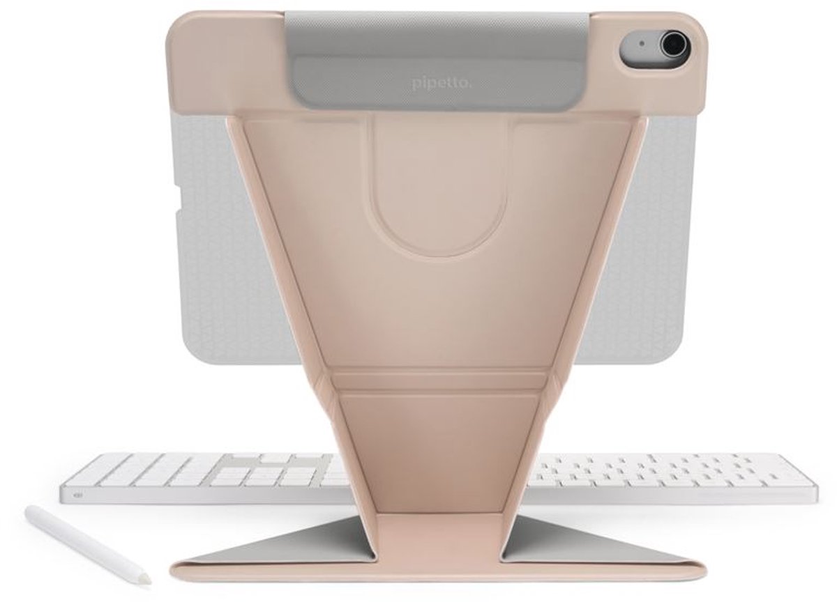 Pipetto Origami No6 Stand Hoesje, Metallic Roze - Ipad 10.9 (2022)
