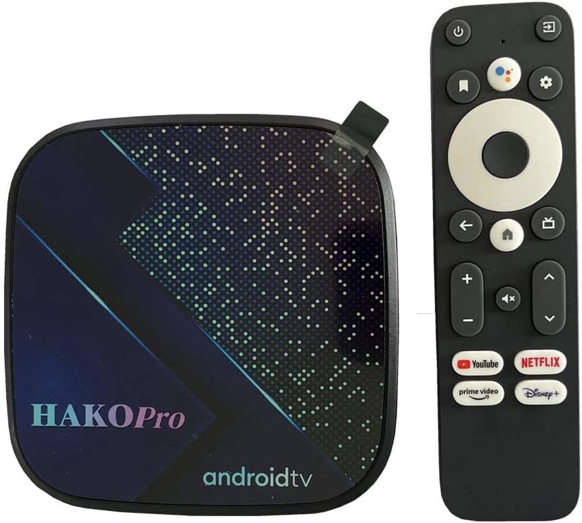 Android TV Box - Smart Media Player - Streaming Films - Android 11 Besturingssysteem - 11x11x2.6 cm - Zwart