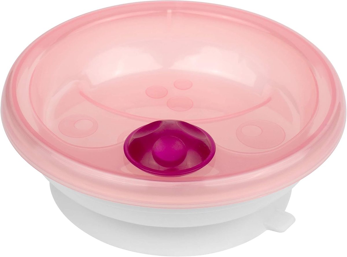 Baby Warme Borden - Kinderen Tafelgerei - Warme Maaltijd - Met Zuigring - 6x17x21.5 cm - Roze
