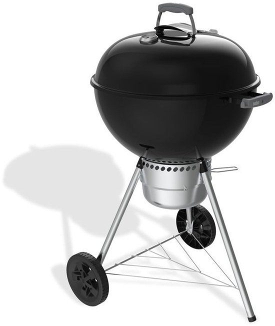 Weber Original Kettle Premium - Ø 57 cm grillrooster - Houtskoolbarbecue - Zwart - Gesloten asopvangbak - One-Touch Reinigingssysteem - 2 Duurzame, weerbestendige wielen - Dekselthermometer - Kras- en roestbestendig - Geschikt voor Gourmet BBQ System van Weber — afbeelding 2