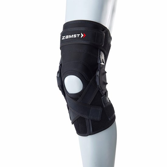 Zamst ZK-X kniebrace op een witte mannequin.