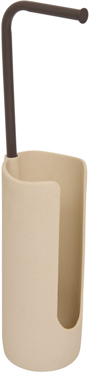 5Five Olea Toiletrolhouder staand met reserve - Ø13xH60cm - Beige