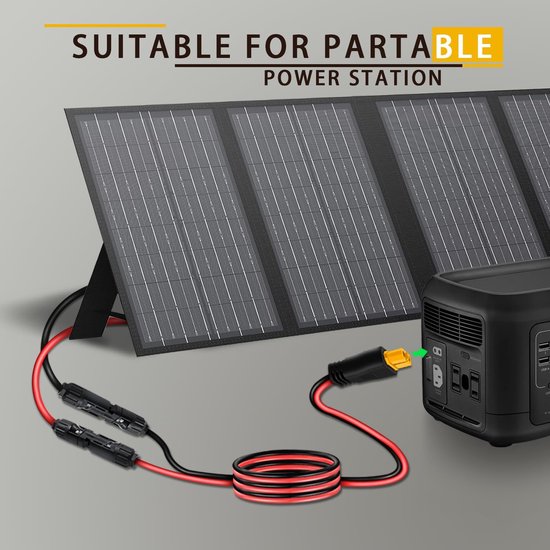 Zonnecollector-Kabel naar XT60 Adapter - 12 AWG / 3.3mm² - 60cm - IP67 Waterdicht - Solar Verlengkabel voor Draagbare Powerstations en Solar Generatoren — afbeelding 3
