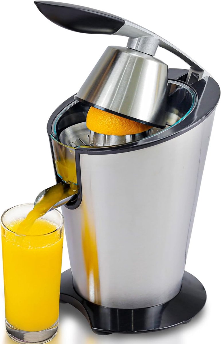 SVN® Citruspers electrisch - Citruspers - Sinaasappelpers - Zilver - 20cm x 20cm x 31cm