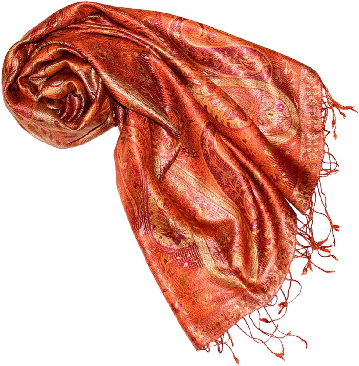 Zijden Sjaal - Pashmina Doek - Dagelijks Gebruik - Jacquard Geweven - 70 x 190 cm - Meerkleurig