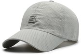 Casquette de baseball perforée Su.B.dgn – Casquette de sport respirante et à séchage rapide avec ajustement réglable et Protection solaire pour hommes et femmes – Grijs