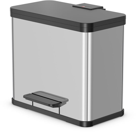 Hailo Öko Trio Plus Prullenbak - 3 x 9L - RVS