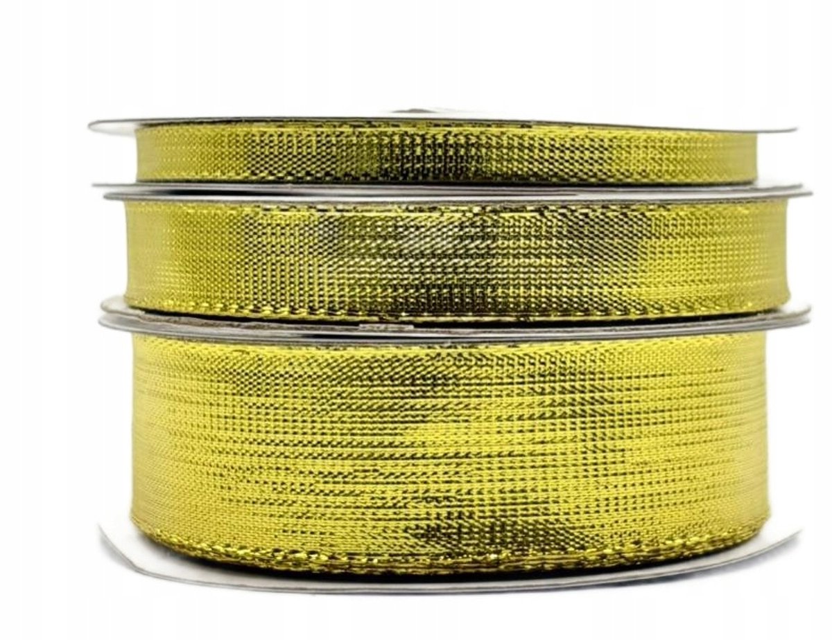 zOkienkiem - Metaalglanzend Lint - Goud - 12mm x 22m - Decoratief