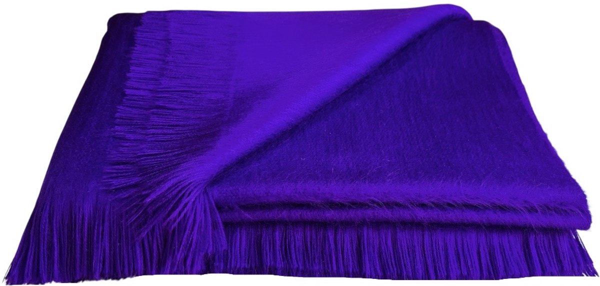 Alpaca D'Luxe Sjaal - Hypoallergeen - Purple - Zacht en van Kwaliteit - Luxe cadeau - Sjaals Dames - Sjaals Heren - Damesmode - Herenmode - Warm - Neksjaal - Shawls - Accessoires - Scarf - Elegant - Handgemaakt - Duurzaam - Luxe Alpaca Wollen Sjaal