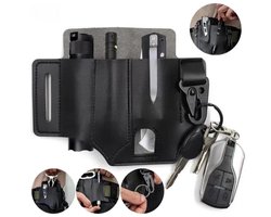 Survival Kit - Outdoor Riem Tas - Noodpakket - Multi-Tool Leren schede Opbergtas - opbergzak voor zaklampen, pennenhouders en sleutelhangers - Stijl 2
