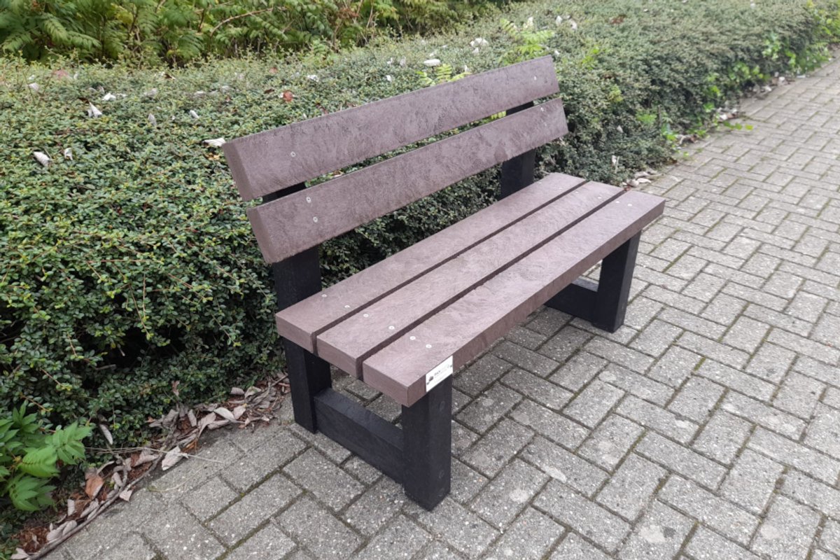 Rockwood® Parkbank Lounge Zwaar Kunststof - Quartz Brown 5cm dik 1.20m Naturel