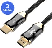 Câble HDMI VanDijck® Premium 2.1 - 4K 120 Hz - Compatible Xbox Series X et PS5 - Ultra HD 8K - 3 mètres - Goud - Câbles HDMI