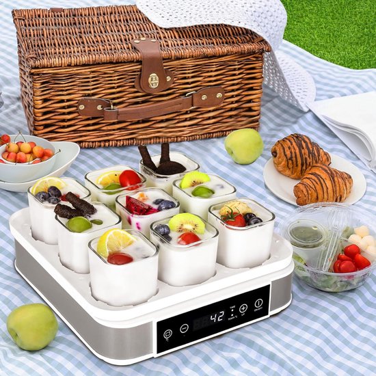 SVN® Yoghurtmaker - Citruspers - Ijsmachine - Wit - ‎32cm x 32cm x 19cm van Merkloos — afbeelding 3