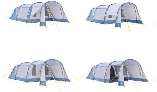 NOMAD® Dogon 320 LW Familietent - Lichtgewicht tunneltent - 4 personen - Ruime leefruimte - Verduistend binnendoentent - Goede Ventilatie - Grijs van Merkloos — afbeelding 3