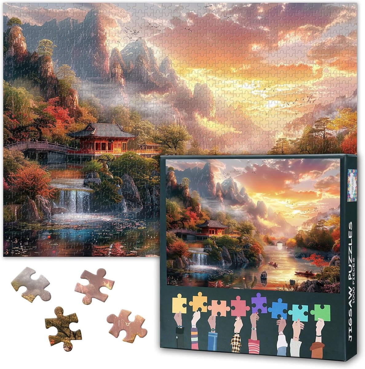Landschap Puzzel - Jigsaw Puzzel - Ontspannend Tijdverdrijf - 1000 Stukjes - 70 x 50 cm - Natuurlandschap