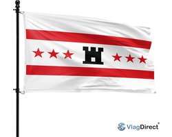 VlagDirect - Drentse vlag - Drenthe vlag - 150 x 225 cm - XL vlag.