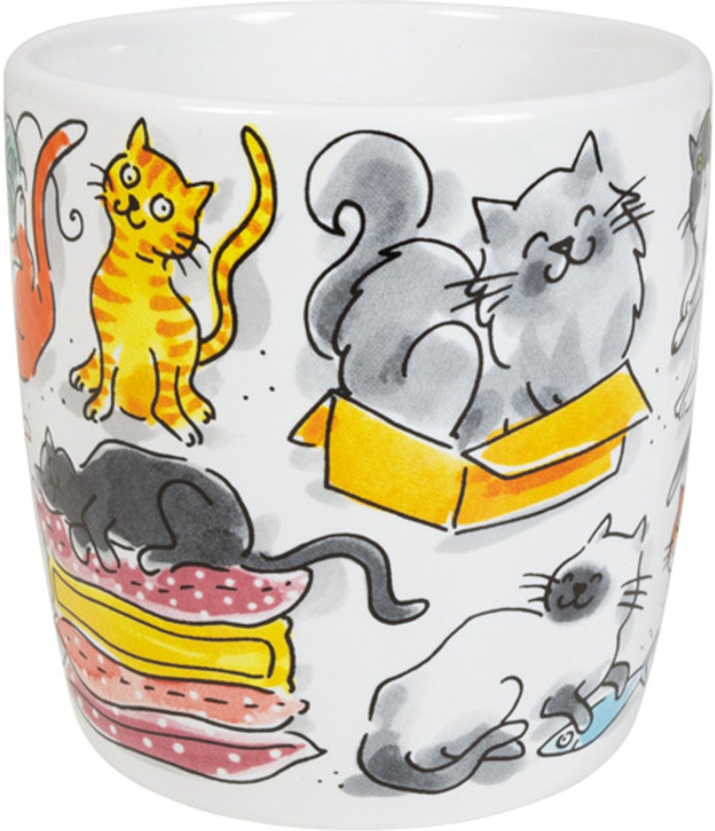Mok Cat love (Ø10 cm) (500 ml) | van Blond Amsterdam — cadeau in Koken & Dineren - foto 4
