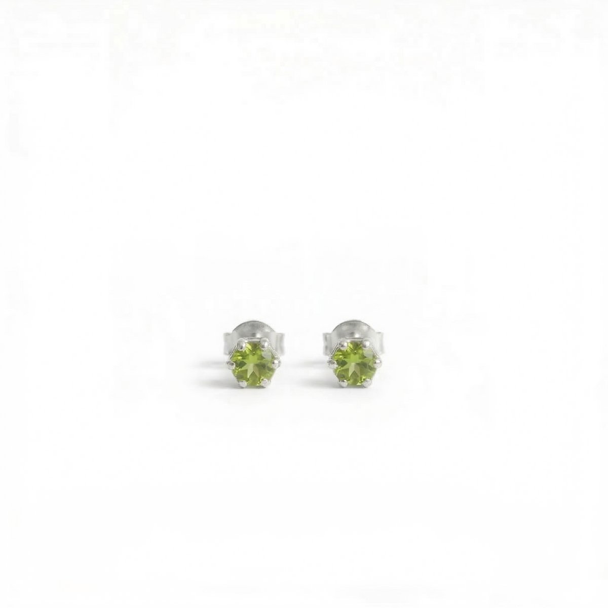Oorknopjes Geboortesteen Augustus Peridoot Zilver | cadeau dames