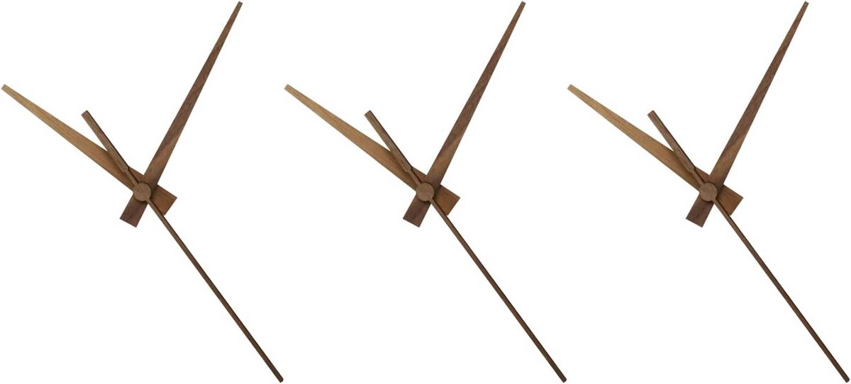 Klok Wijzers Set - Uurwerk Onderdelen - Klok Reparatie - Natuurlijk Hout Materiaal - 100-158mm Lengte - Bruine Tinten