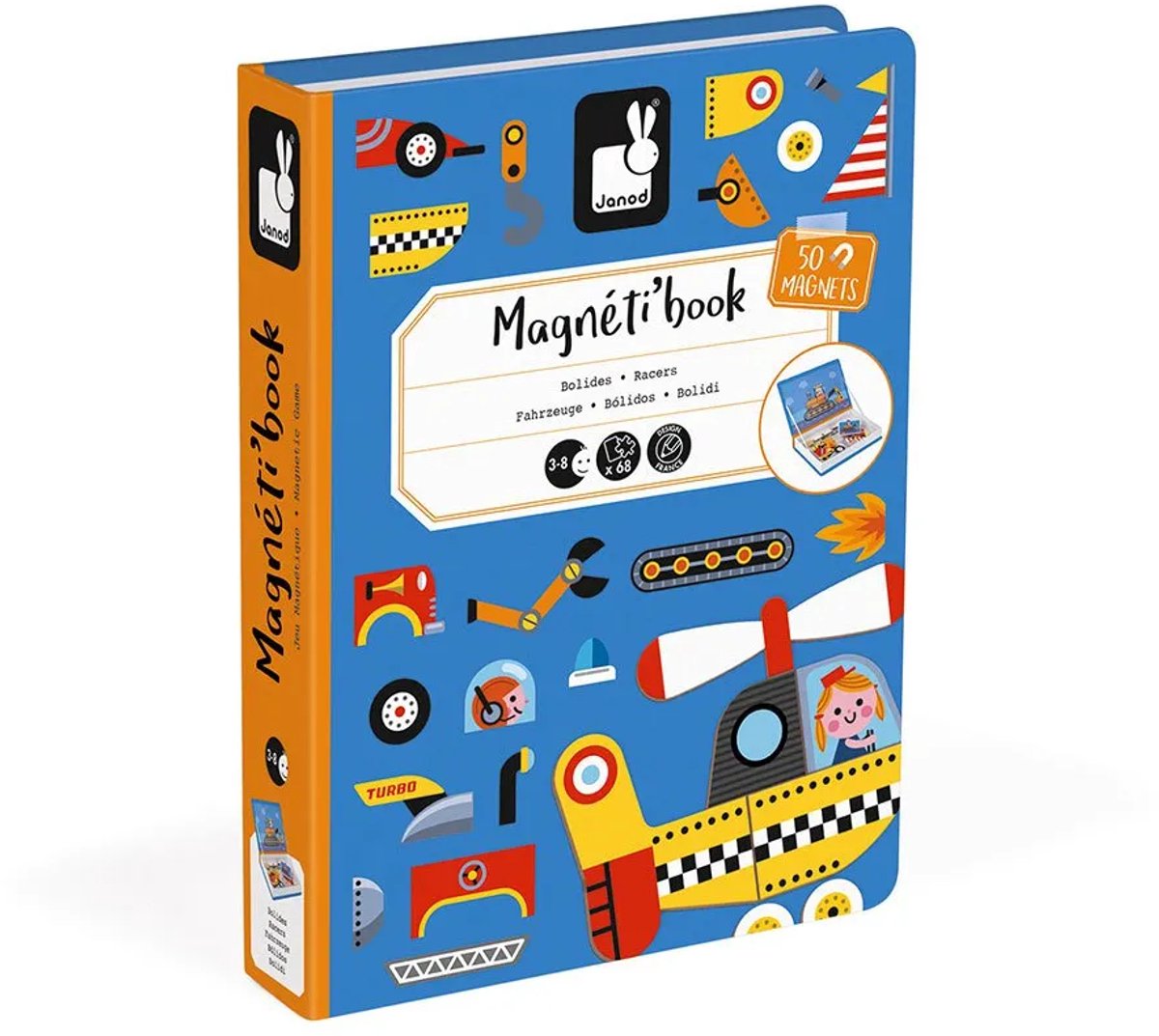 Janod - Magnetibook - Racers - Magneetboek Speelset — afbeelding 16