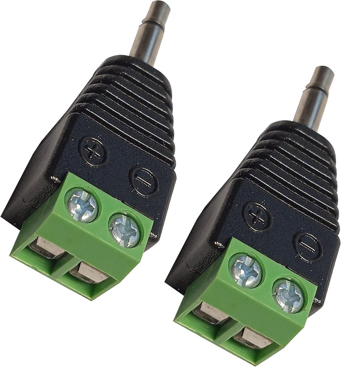 Audio Adapter Kabel - 3.5mm Mono Plug - Draadloos Geluid - Soldeerloze Schroefklem - 2 Stuks