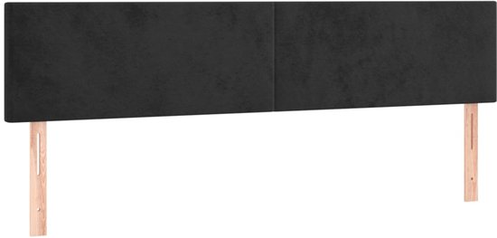 vidaXL - Boxspring - met - matras - fluweel - zwart - 160x200 - cm