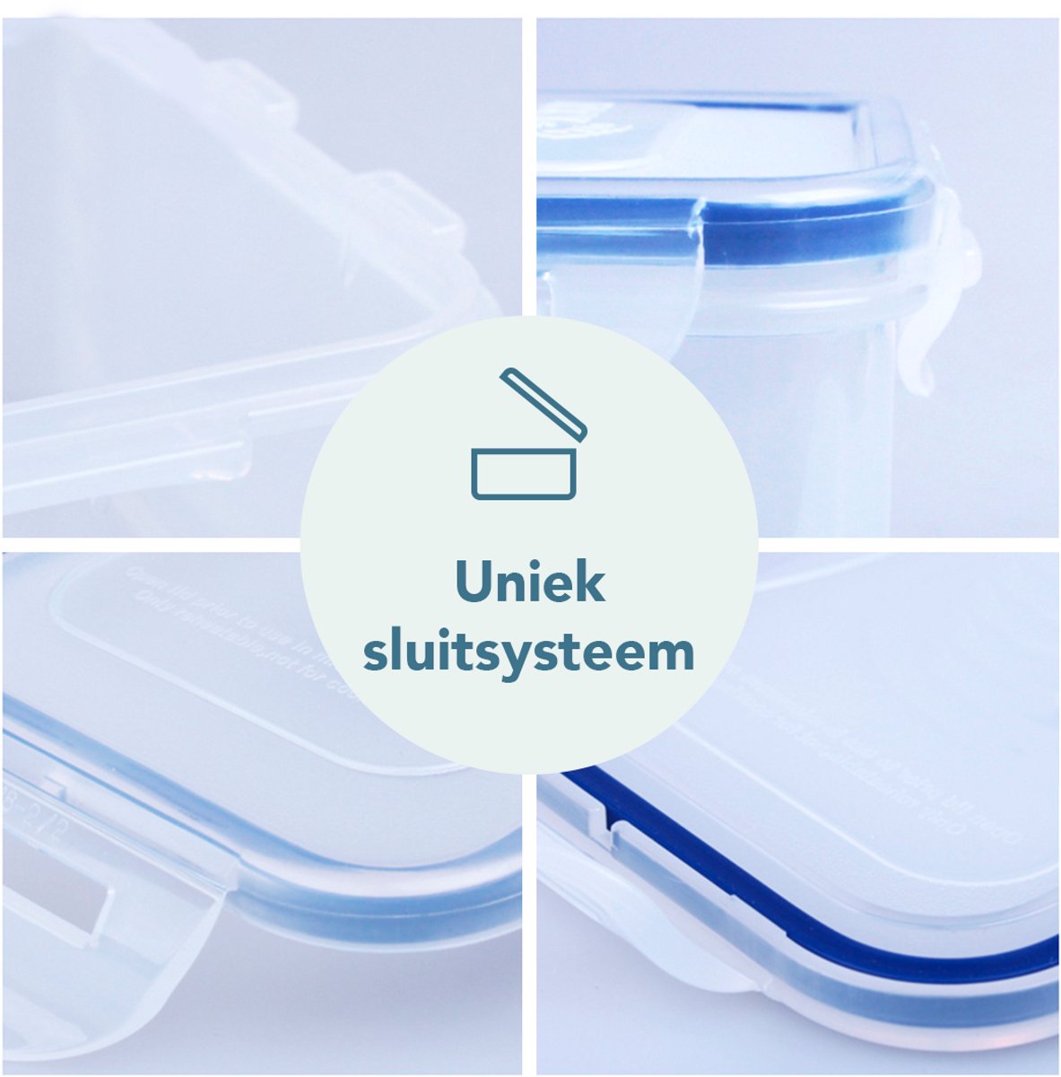 Lock&Lock Diepvriesbakjes - Meal prep bakjes - Vershoudbakjes - 360 ml - Set 4 stuks - 100% Lekvrij - BPA vrij - PFAS vrij - Magnetron bakjes met deksel - Diepvriesdozen - Bewaarbakjes - Vershouddoos - Transparant — afbeelding 7