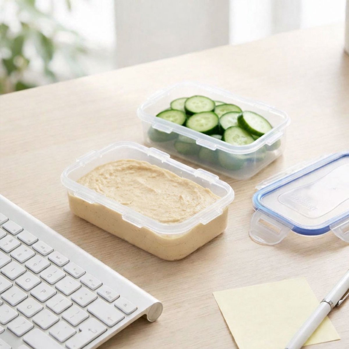 Lock&Lock Diepvriesbakjes - Meal prep bakjes - Vershoudbakjes - 360 ml - Set 4 stuks - 100% Lekvrij - BPA vrij - PFAS vrij - Magnetron bakjes met deksel - Diepvriesdozen - Bewaarbakjes - Vershouddoos - Transparant — afbeelding 2