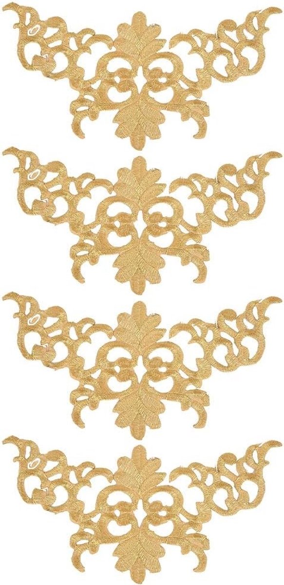 Strijkapplicaties - DIY Accessoires - Exquise Borduurwerk Decoratie - Goud - Gordijnen Drape - Elegant - Geschikt voor Creatieve Projecte...