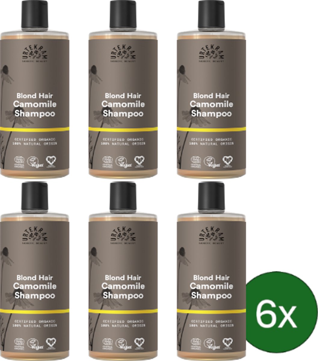 Urtekram Brandnetel Shampoo (Anti-roos) – 500 ml – Multipack met 6 stuks