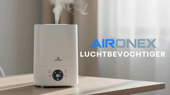 Aironex Luchtbevochtiger 6 Liter - Topfill - Aroma - Luchtbevochtigers - Humidifier - Geschikt voor Woonkamer, Kantoor, Babykamer, Slaapkamer
