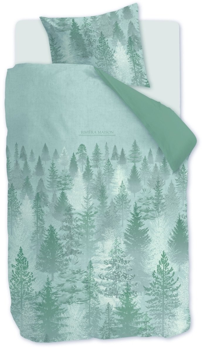 Rivièra Maison Foggy Forest dekbedovertrek - Lits-Jumeaux - 240 x 200/220 cm - Groen van Merkloos — afbeelding 5