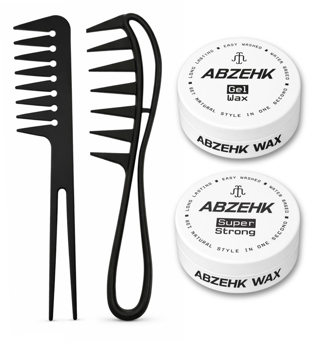 Haarwax - Gel Wax - Super Strong - 150 ml - Abzehk - Met Styling Kam - Haarstylingtools