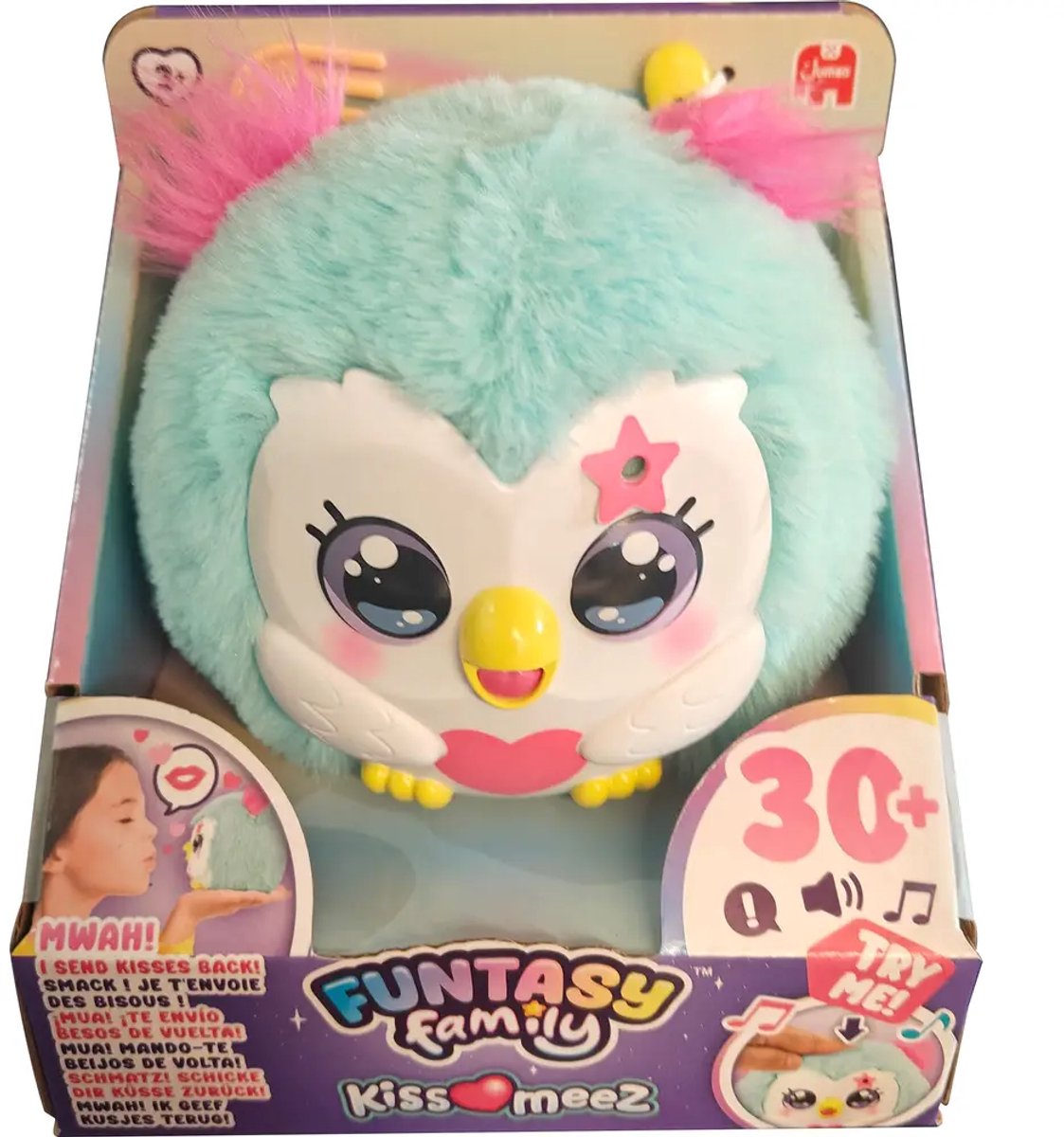 Jumbo - Funtasy Family - Kiss-meez Uil - Interactieve knuffel - Plush - Vanaf 3 jaar — afbeelding 11