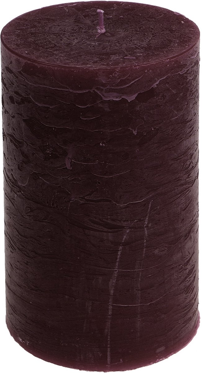 Effen gekleurde kaarsen bordeaux 85x150mm 2st, 2 Stück