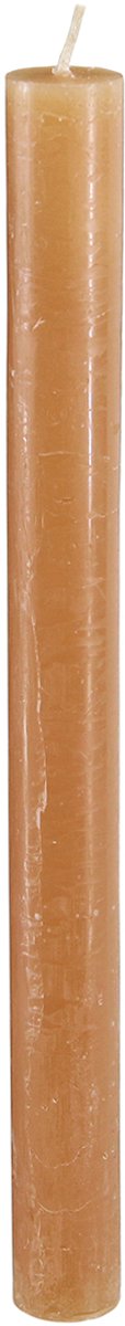Effen gekleurde taps toelopende kaarsen, karamel, 22×240 mm, 12 stuks,