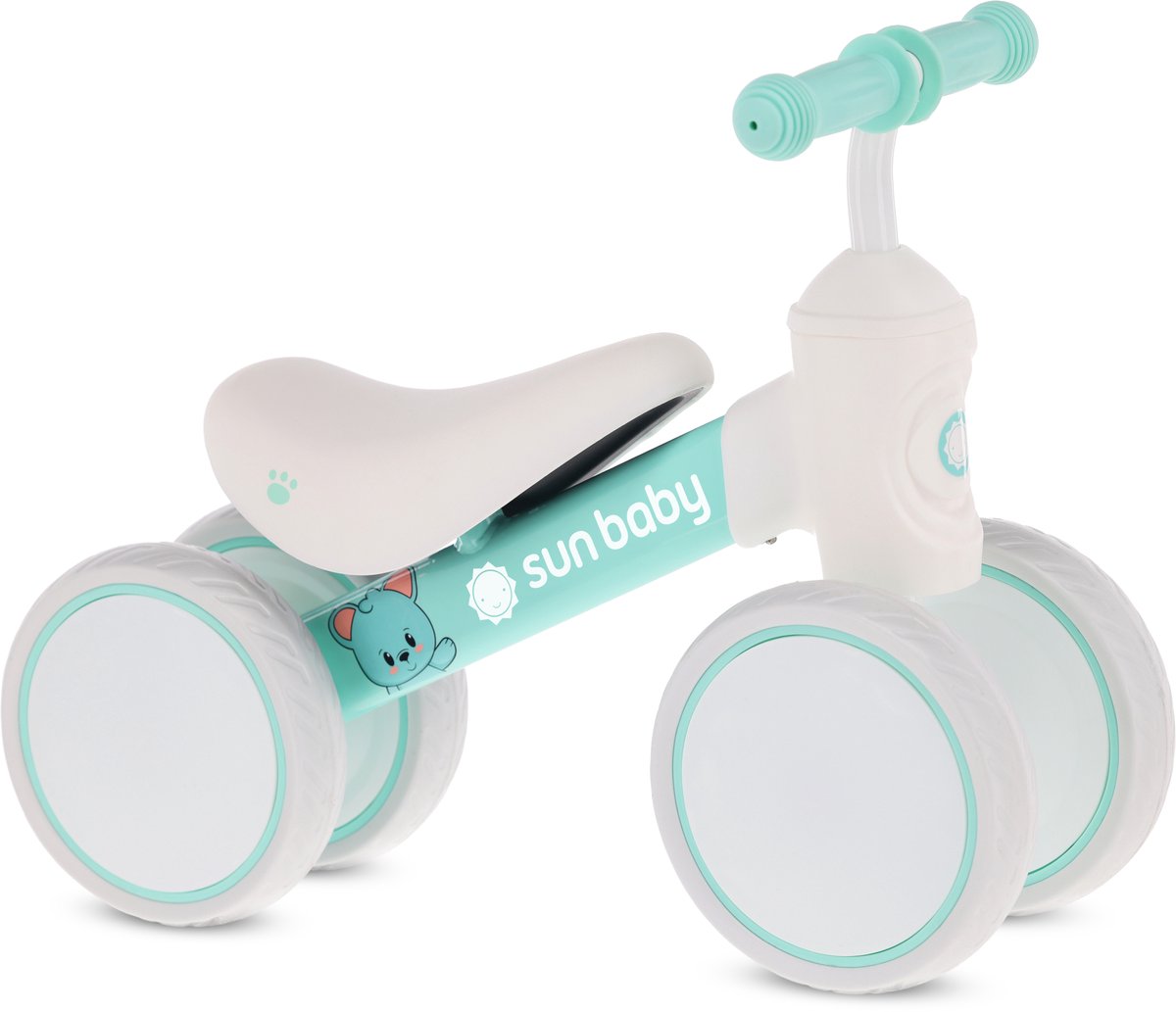 sun baby Loopfiets voor Kinderen PetitRide - 12 maanden, max. 25 kg, Loopfietsen, stalen frame, EVA-schuimwielen, schuimzadel - Munt
