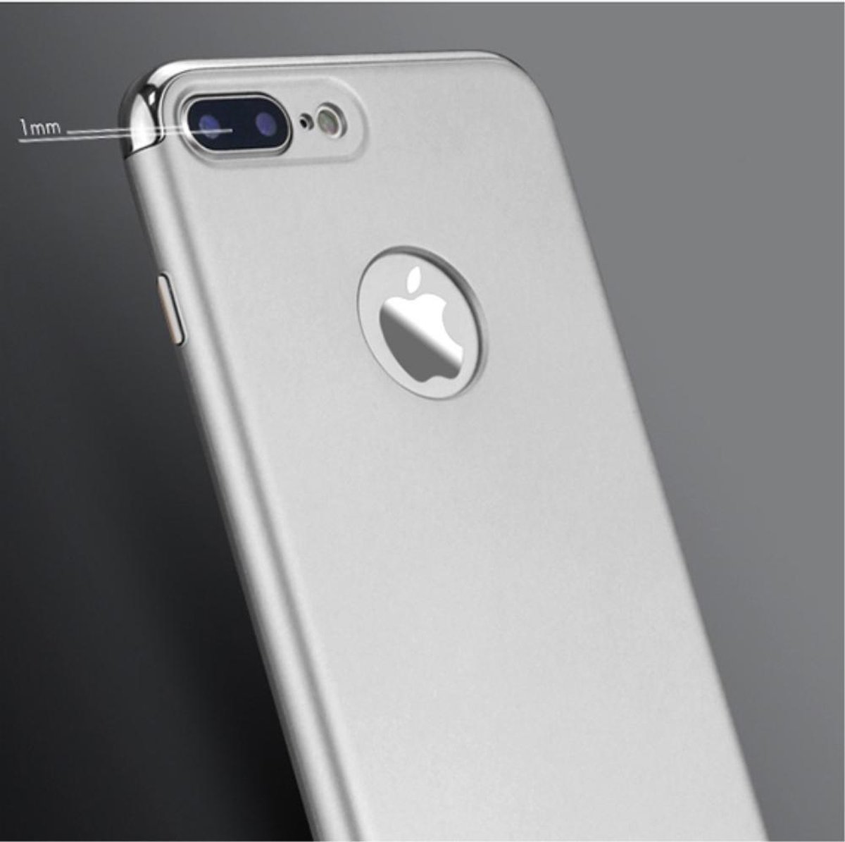 3-in-1 Electroplated Hardcase - Iphone 7 plus - Zilver - Ipaky