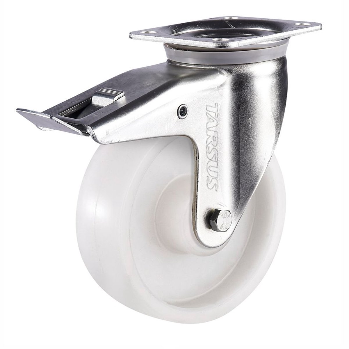 Zwaarlast zwenkwiel met rem 200 mm 700 kg nylon dubbel gelagerd - TARSUS