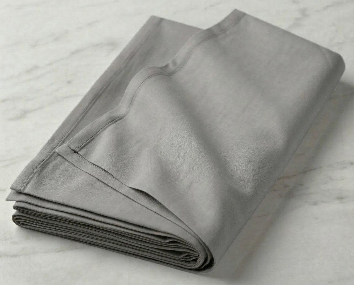 Blanche & Nuit - Katoenen Laken 240x270 cm – Lits Jumeaux – Grijs – 100% Katoen – Zacht & Ademend