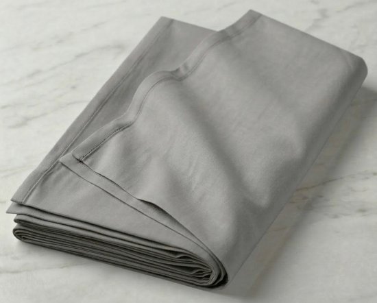 Blanche & Nuit - Katoenen Laken 240x270 cm – Lits Jumeaux – Grijs – 100% Katoen – Zacht & Ademend