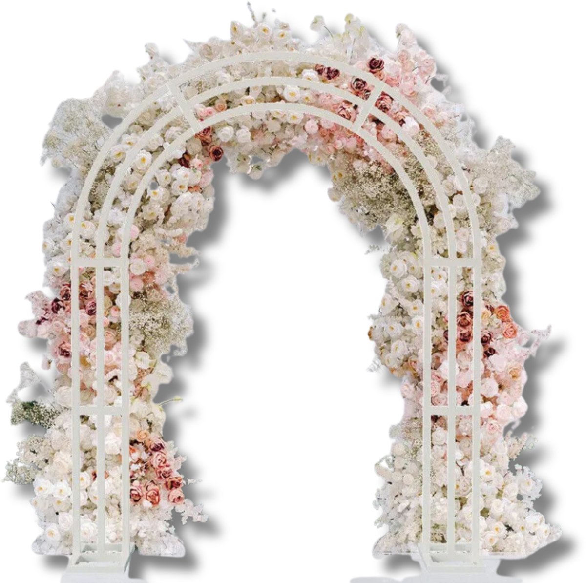 Archi rozenboog – Ballonnenboog – Bruiloft decoratie – Feest & Ceremonie Decoratie - Metaal – 200 x 60 x 260 cm - Wit