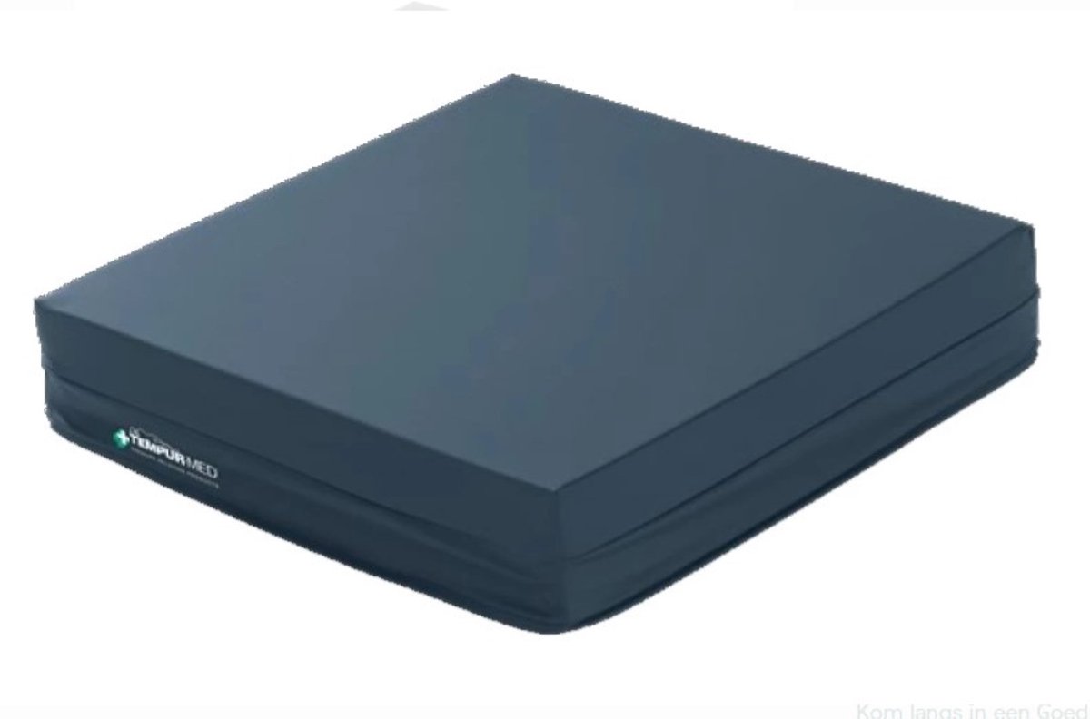 TEMPUR ZITKUSSEN SOFT, ROLSTOELKUSSEN 7,5 CM met HOES PU bescherming 40 x 40 x 7,5 cm